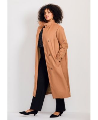 Women's Funnel Neck Long Coat