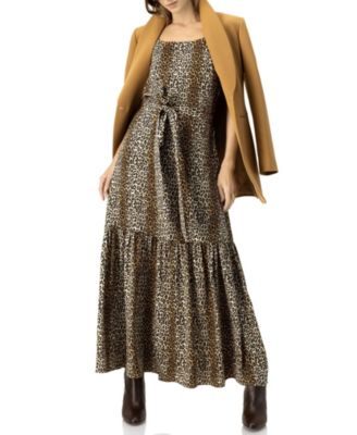 Women's Animal Print Maxi Dress