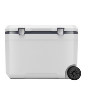 45 QT Wheeled Portable Cooler with Ice Retention, Heavy-Duty Handles and Cup Holder, Insulated Hard Cooler for Long Trips