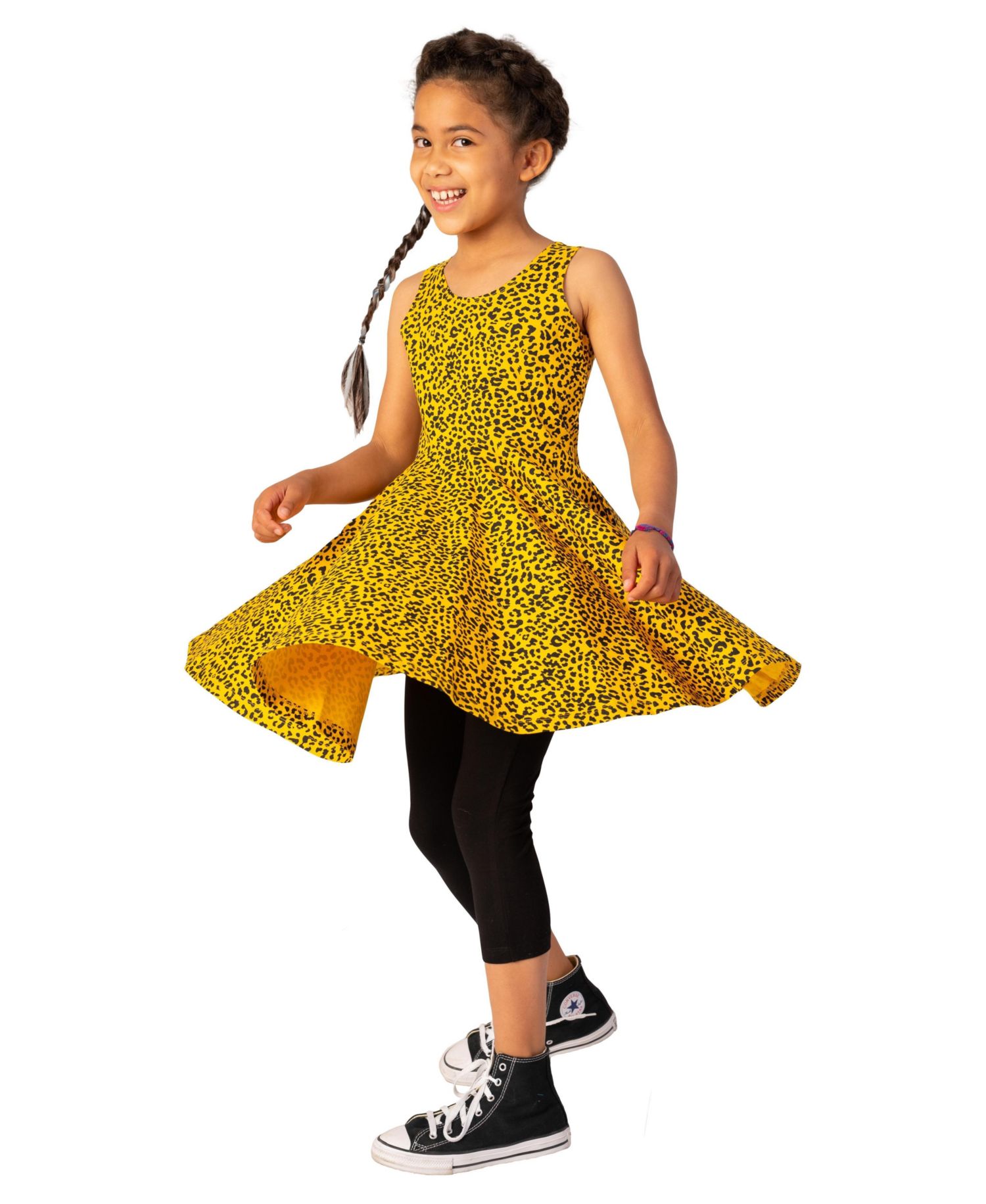 Toddler Girls Fair Trade Organic Cotton Print Sleeveless Twirl Dress