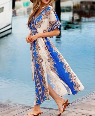 Women's Can t Reach Me Floral Maxi Beach Dress