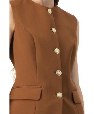 Women's Solid Vest with Pockets