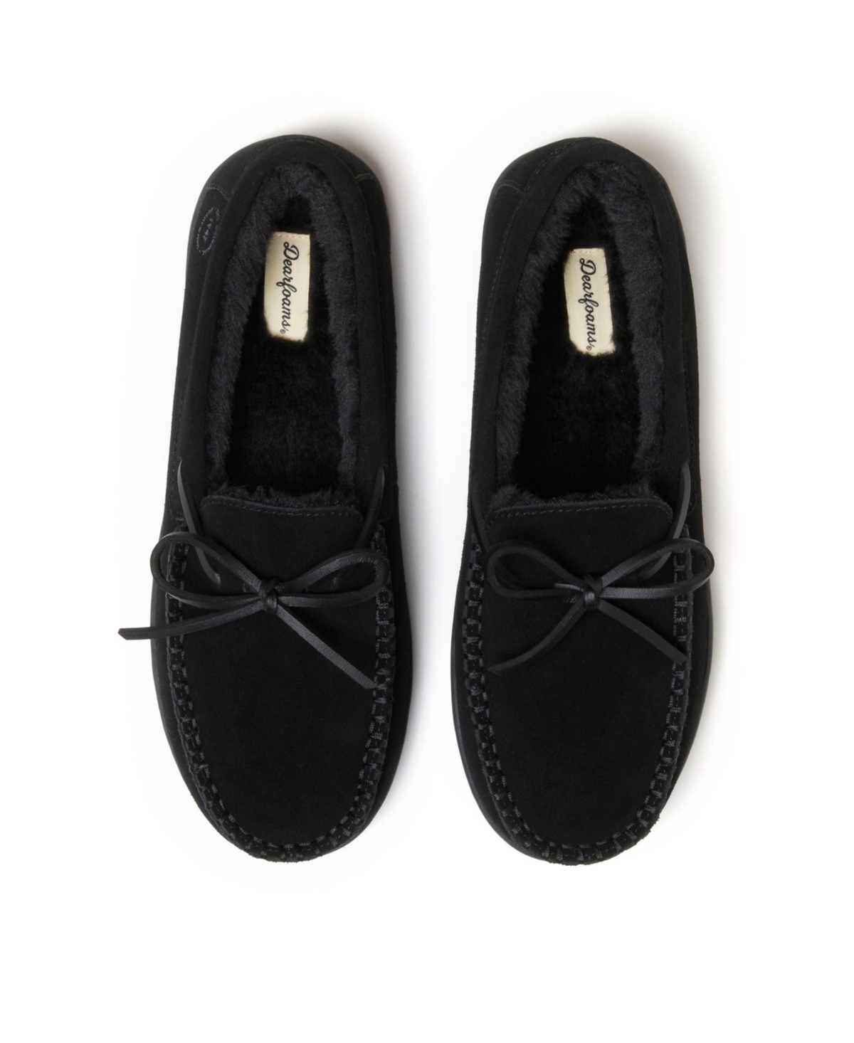 Dearfoams Men's Douglas Genuine Suede Moccasin House Shoe Slipper