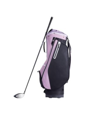 Golf Cart Bag, 14-Way Divider Top, 36", Multiple Pockets, Handles, Dust Cover & Detachable Strap