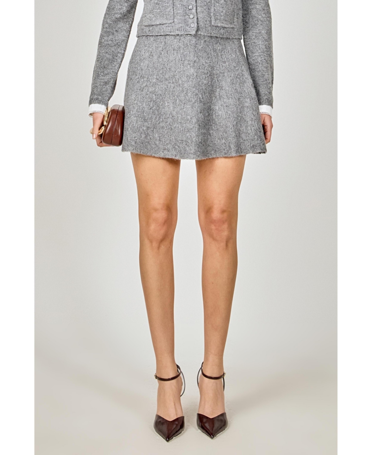 endless rose Women's Knit Flare Circle Skirt