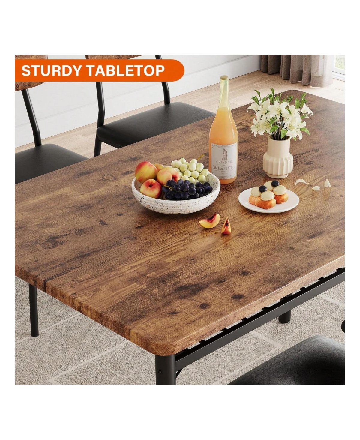 Gaomon Kitchen Table Dining Room Set For 2 3Piece Modern Dining Table Set for Dining Room, Home Office, Living Room