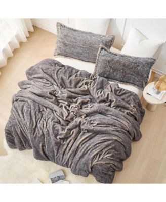 Polar Wolf - Coma Inducer Oversized Twin Comforter Set - Gray Brown