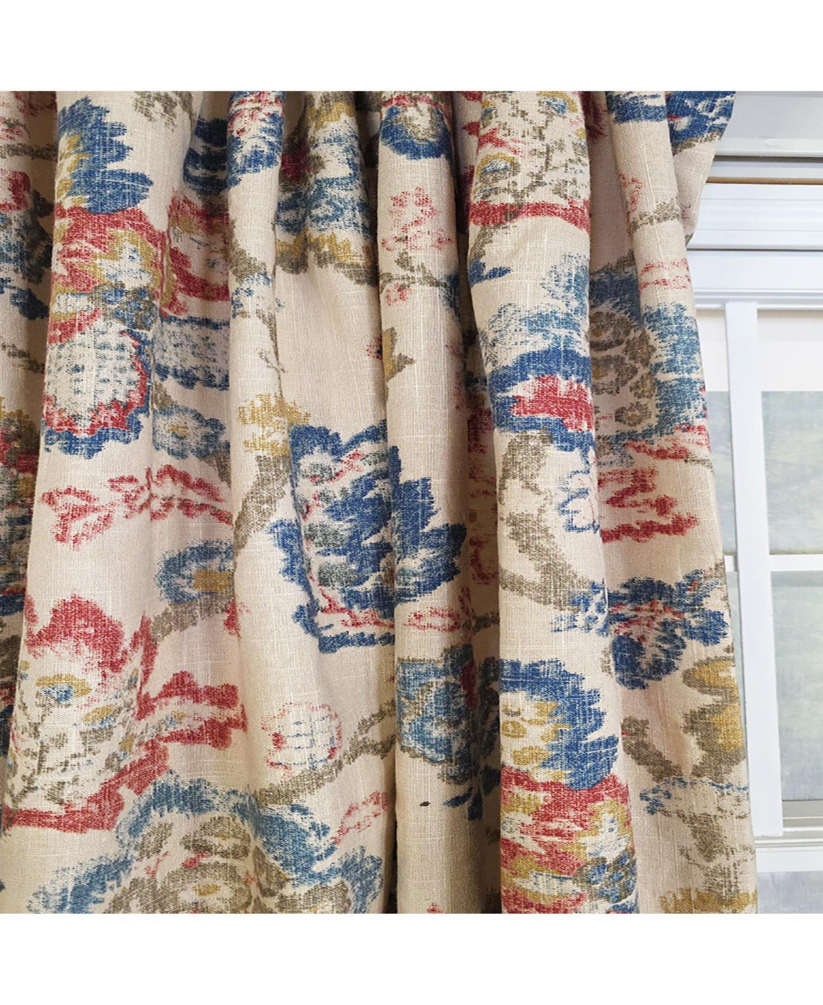 Rlf Home Silvia 100% Cotton Rod Pocket Window Curtain set of 2 Panels