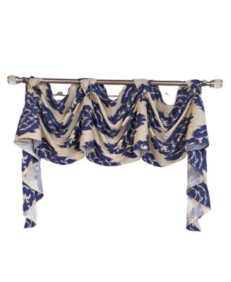 Flame 3-S Victory 100% Cotton Tab Top Swag Window Curtain 54" x 25" Navy