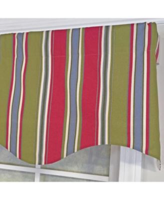 Nigel Stripe Regal 100% Cotton Rod Pocket Lined Window Valance 50" x 17" Multi