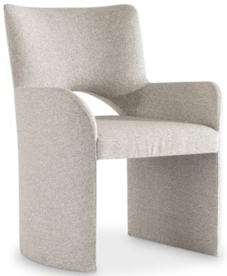 Loggia 7-Pc. Wood Rectangle Table and Upholstered Arm Chairs Dining Set