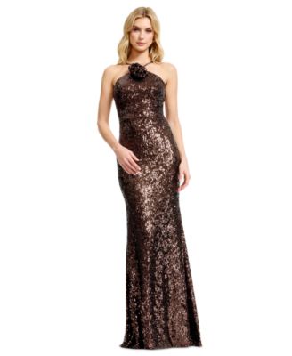 Women's Halter Neck Mermaid Gown