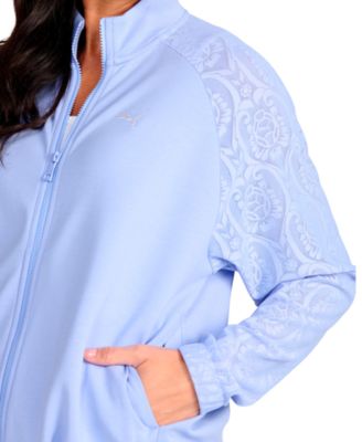 Women's Lace Bubble Hem Mock Neck Jacket