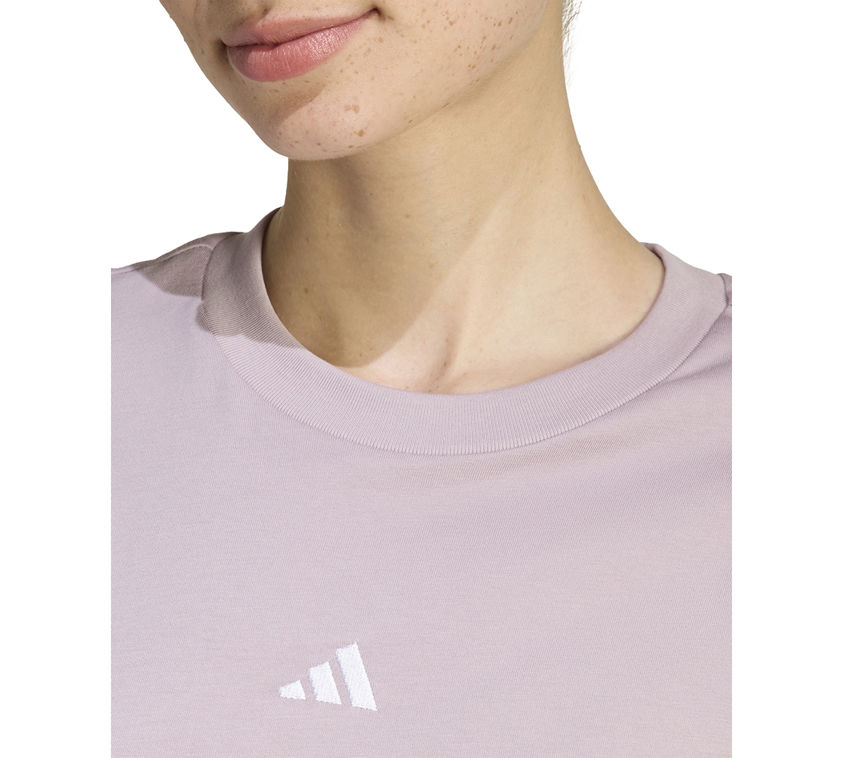 adidas Women's Short-Sleeve Cotton Crewneck Logo T-Shirt
