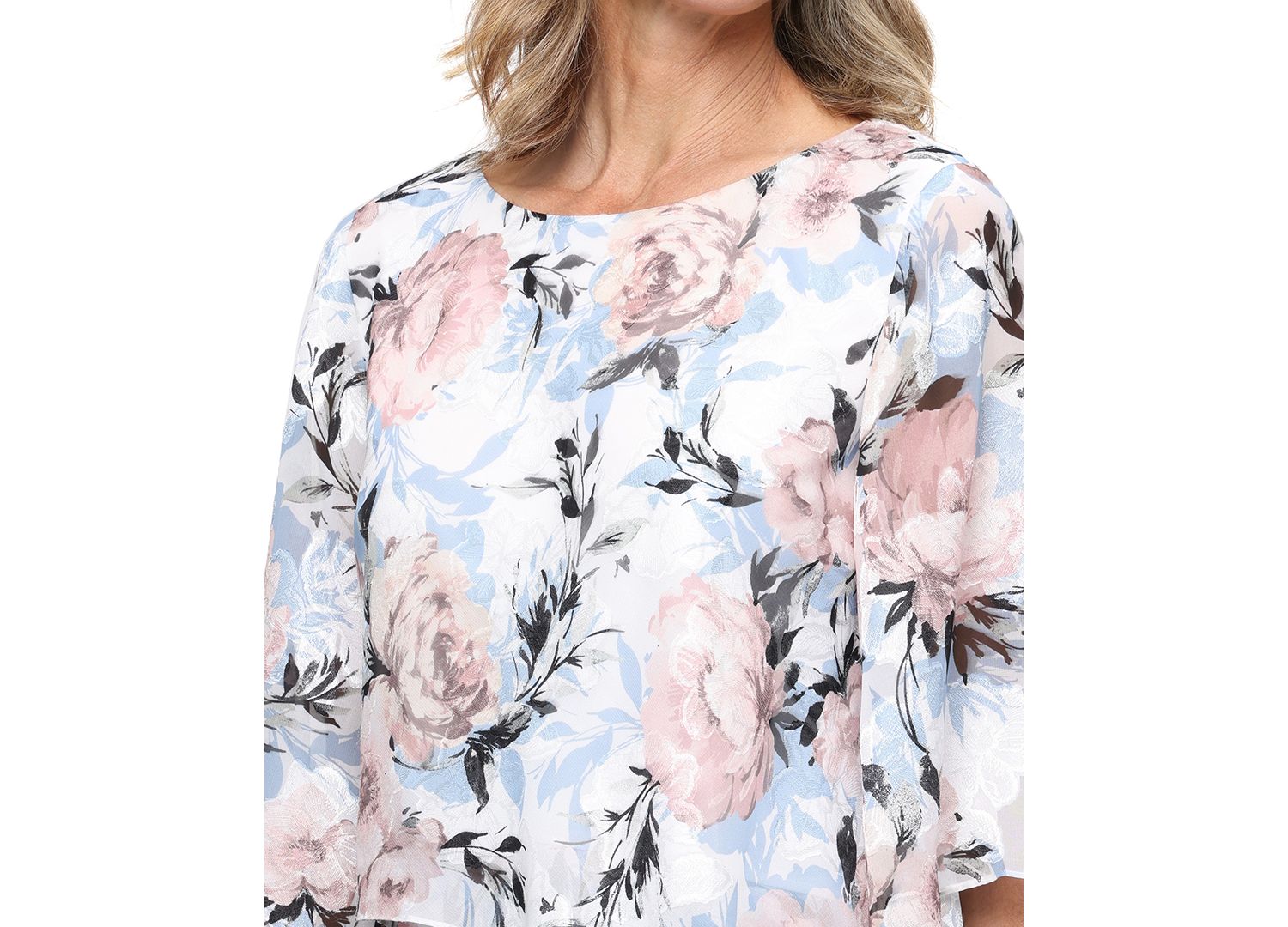 Petite Printed Burno Boat Neck Top