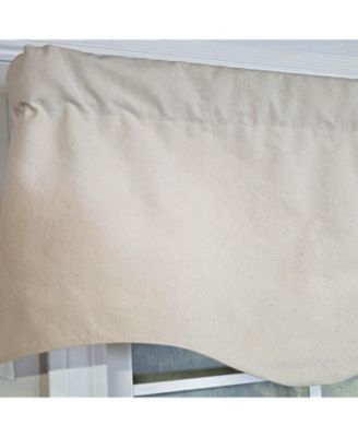 Soft Duck Regal 100% Cotton Rod Pocket Lined Window Valance 50" x 17" Off White