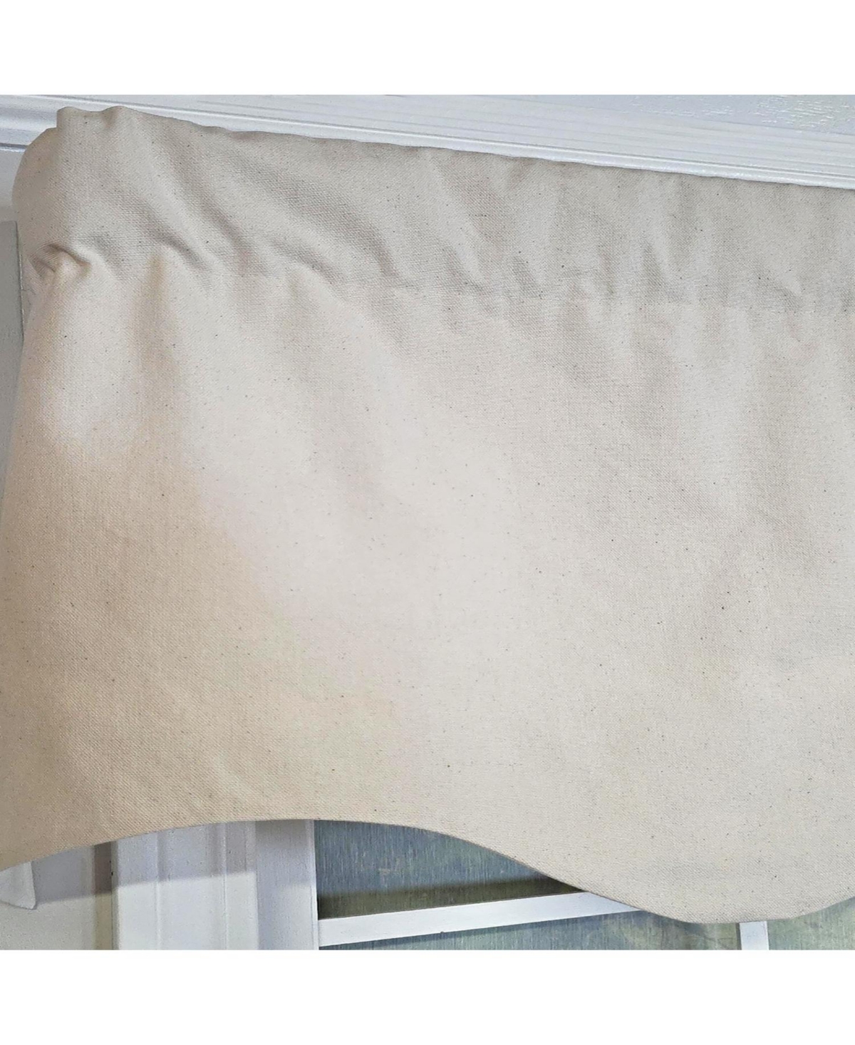 Rlf Home Soft Duck Regal 100% Cotton Rod Pocket Lined Window Valance 50" x 17" Off White