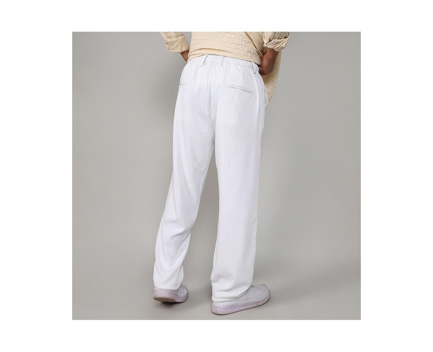 Men's Tailored Linen-Blend Trousers