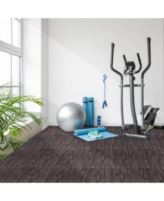 Thick 3/8-inch Wood Grain Floor Foam Tile Mats (16 Tiles,16 Sq ft) - for Home, Office, Playroom, Basement, and More