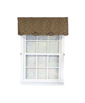 Chopin Petticoat 100% Cotton Rod Pocket Lined  Window Valance 50" x 15" Brown