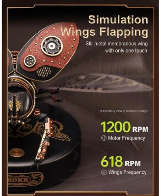 3D Puzzles for Adults Electric Insect Metal Model Building Kit Desk Toys Hobby Kit for Adults Gift for Teens Rhinoceros Beetle Red