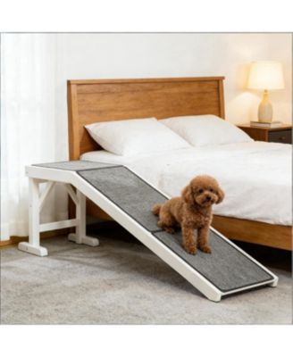 Convenient Pet Ram Dog Ramp in Grey and White