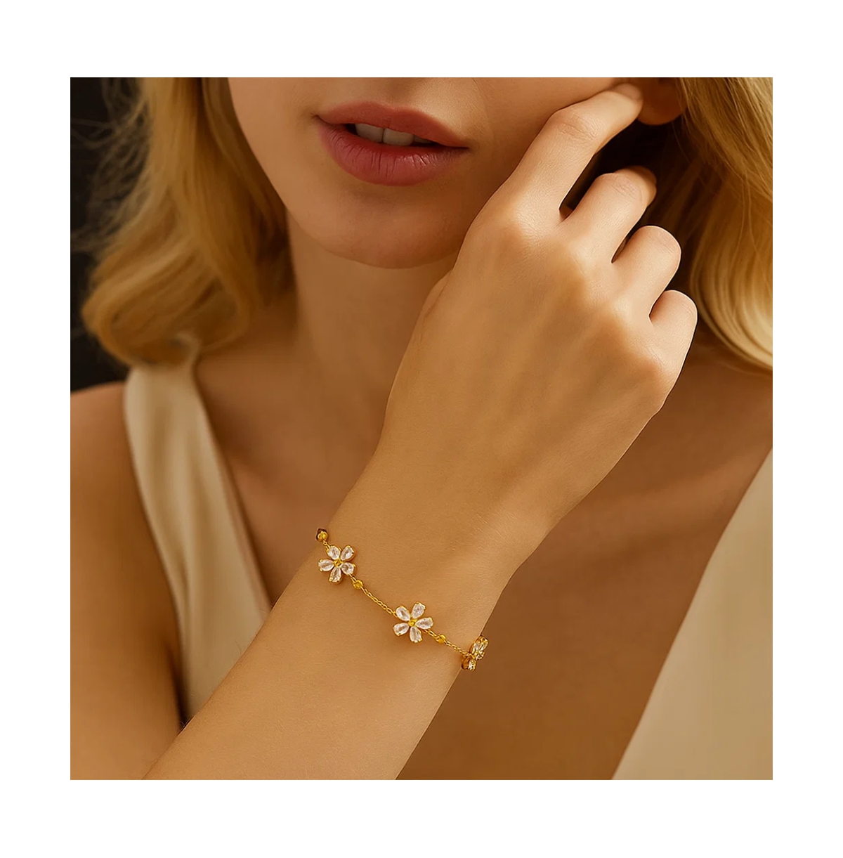 Hollywood Sensation Marisol Crystal Blossom Bracelet