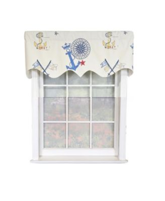 Ralph Lauren Navigator Regal 100% Cotton Rod Pocket Lined  Window Valance 50" x 17" Off White