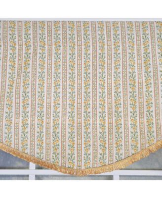 Rosalinda Cornice 100% Cotton Rod Pocket Lined  Window Valance 50" x 17" Yellow