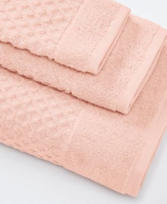 Quick-Drying Cotton Diamond Waffle Textured 2-Piece Oversized Bath Sheet, 68" x 35"