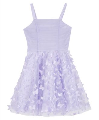 Girls' 7-16 Glitter Square Neck Dress