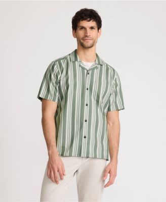 Men's Short Sleeve Linen Hawaiian Camp Collar Shirt