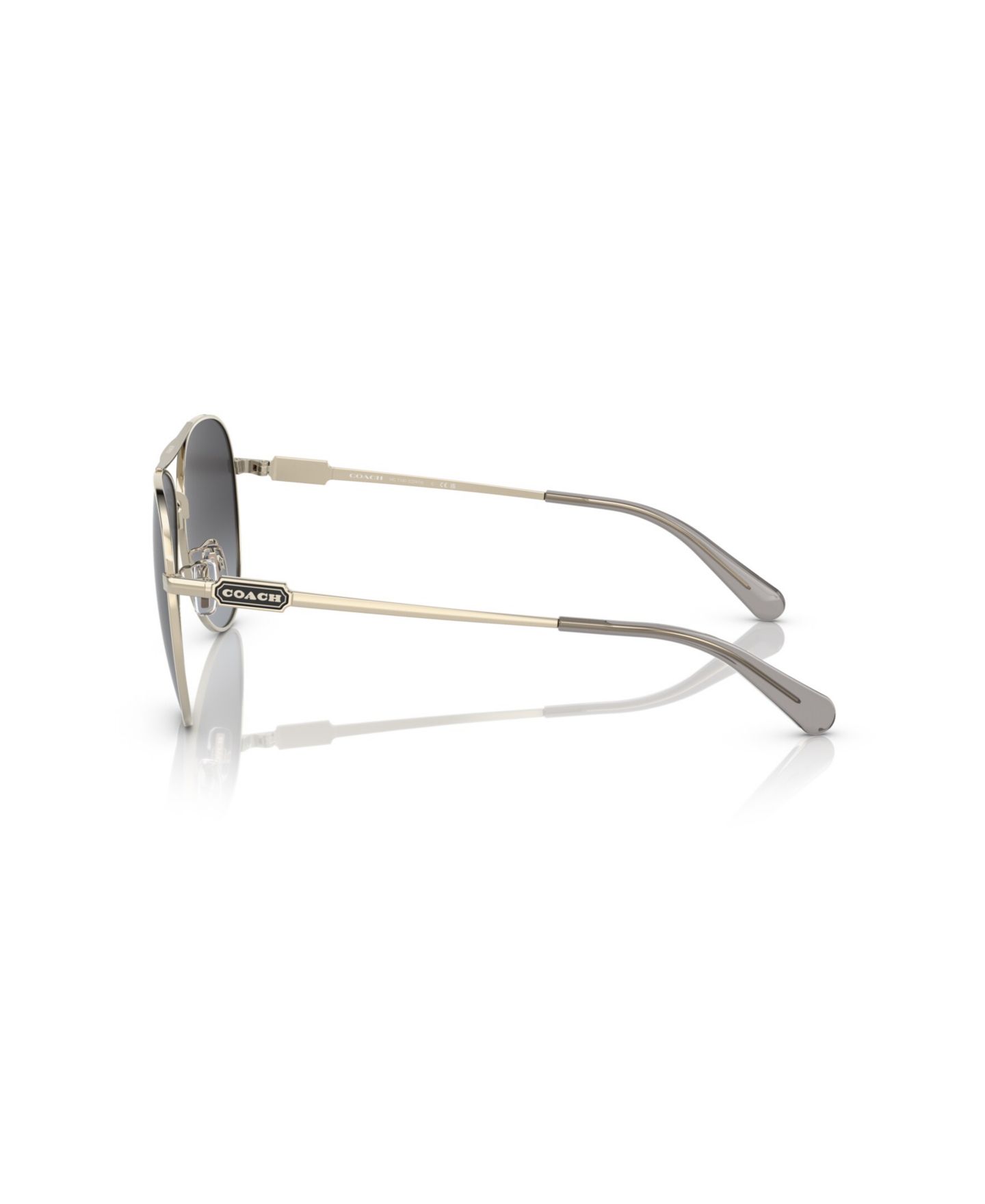Женские солнцезащитные очки COACH Pilot Sunglasses, CD474 HC7140, цвет: Блестящий светлый золотой — фото 3