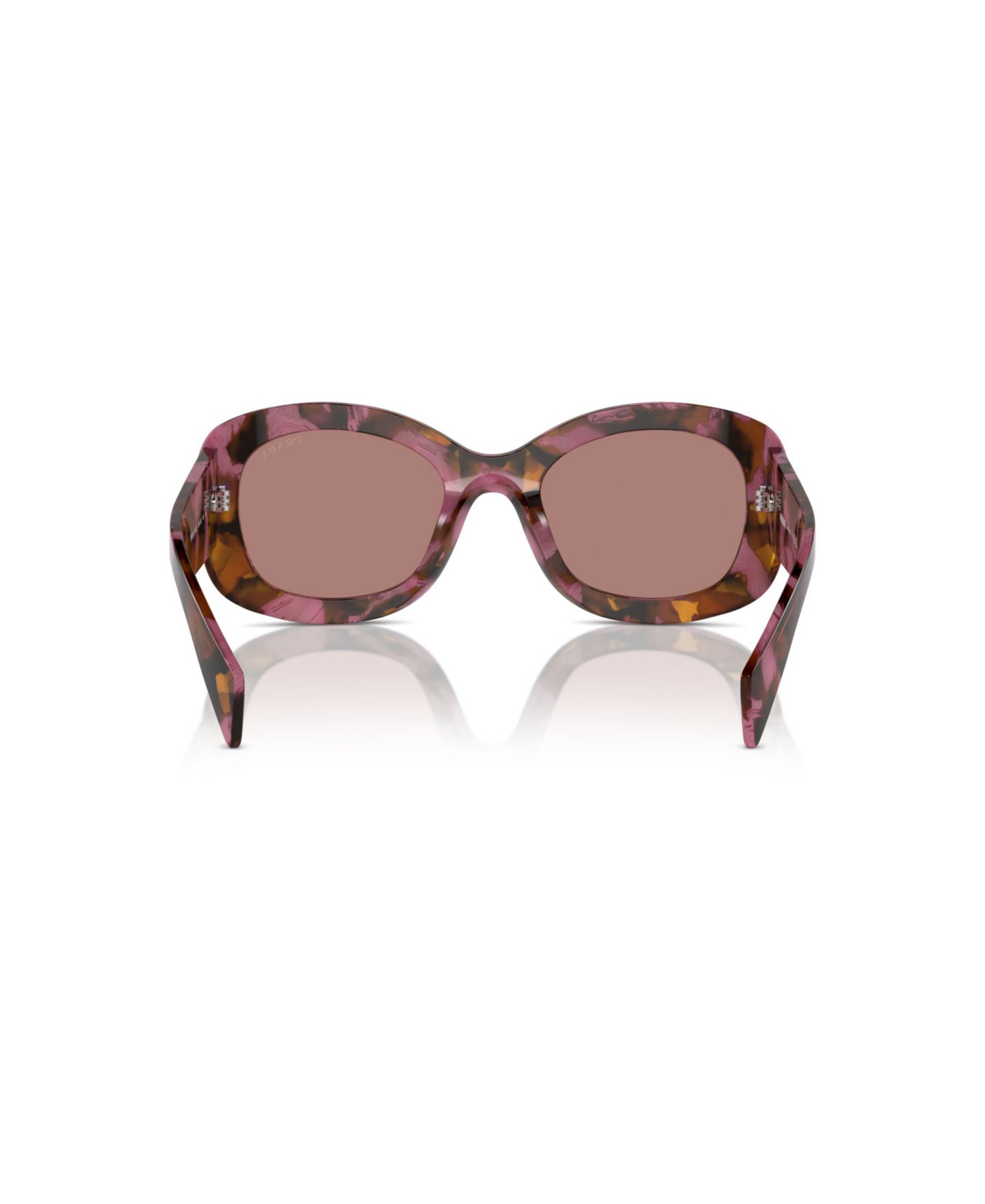 Женские солнцезащитные очки PRADA Oval Sunglasses, PR A13S, цвет: Черепаховый коньячный — фото 4