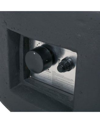 39 Inch Lightweight Concrete Propane Fire Pit with 50000 BTU Burner