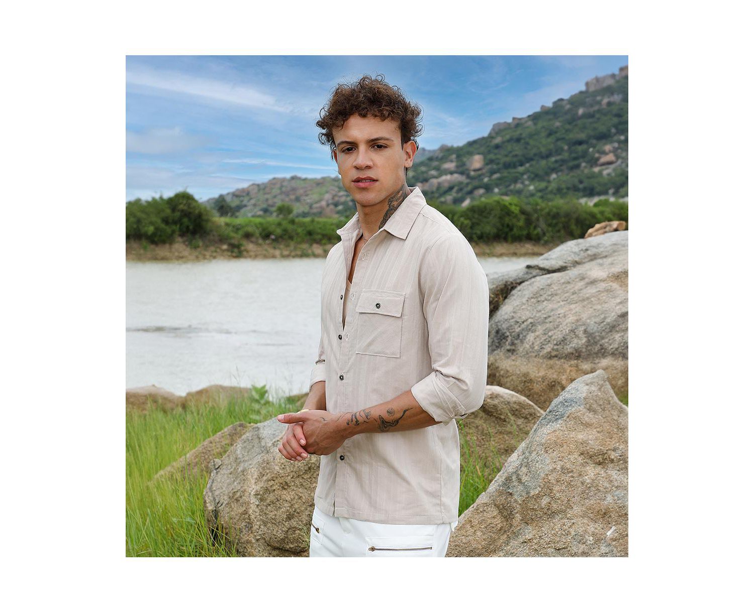 Men's Multitrack-Striped Shirt