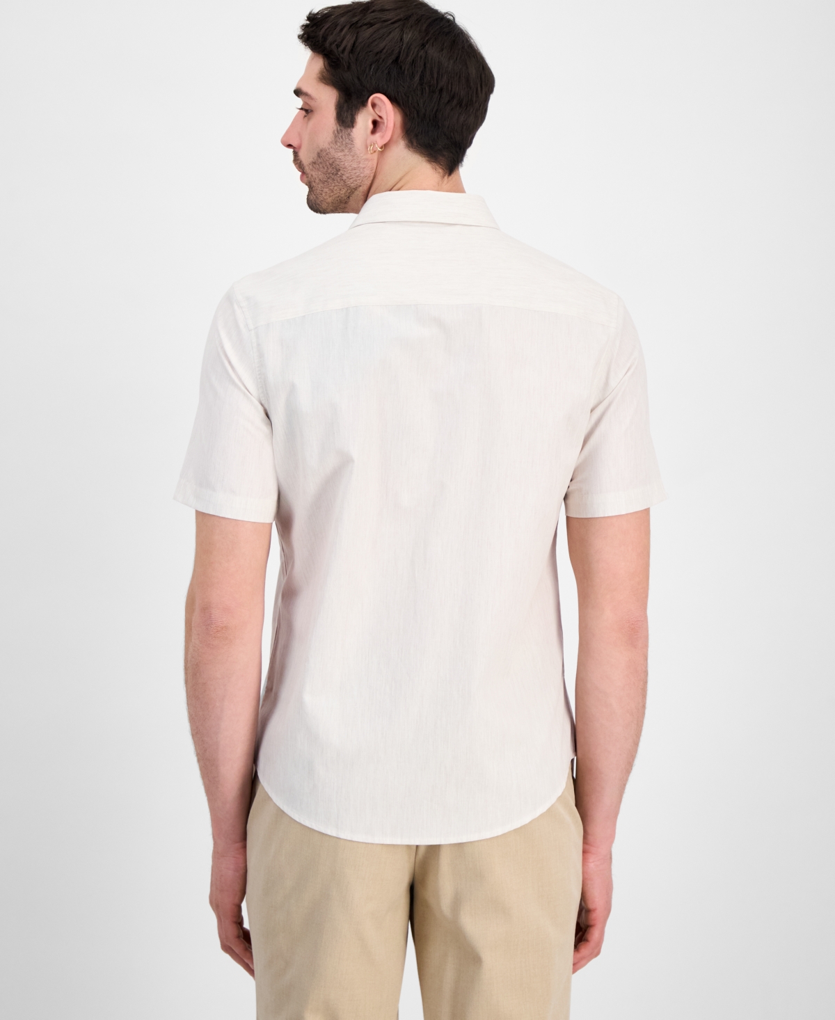 Alfani Men's Cotton Luke Short-Sleeve Pocket Shirt, Macy's Exclusive