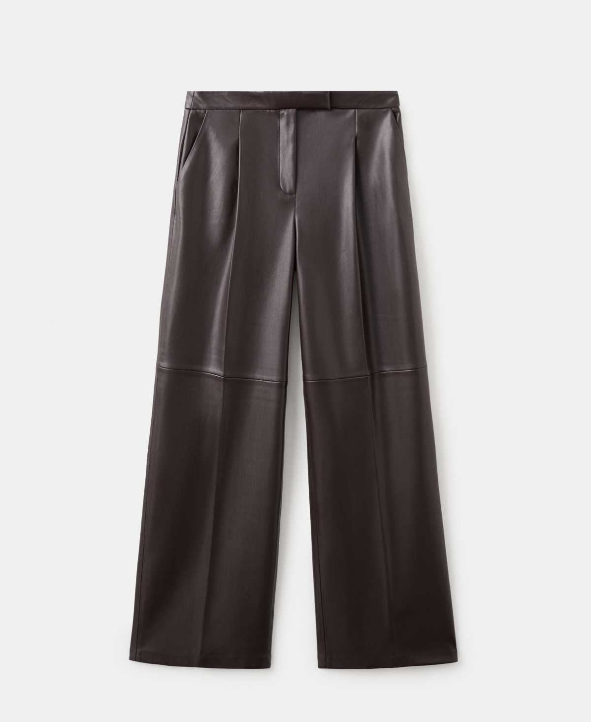 Mango Women's Wide-Leg Faux-Leather Pants