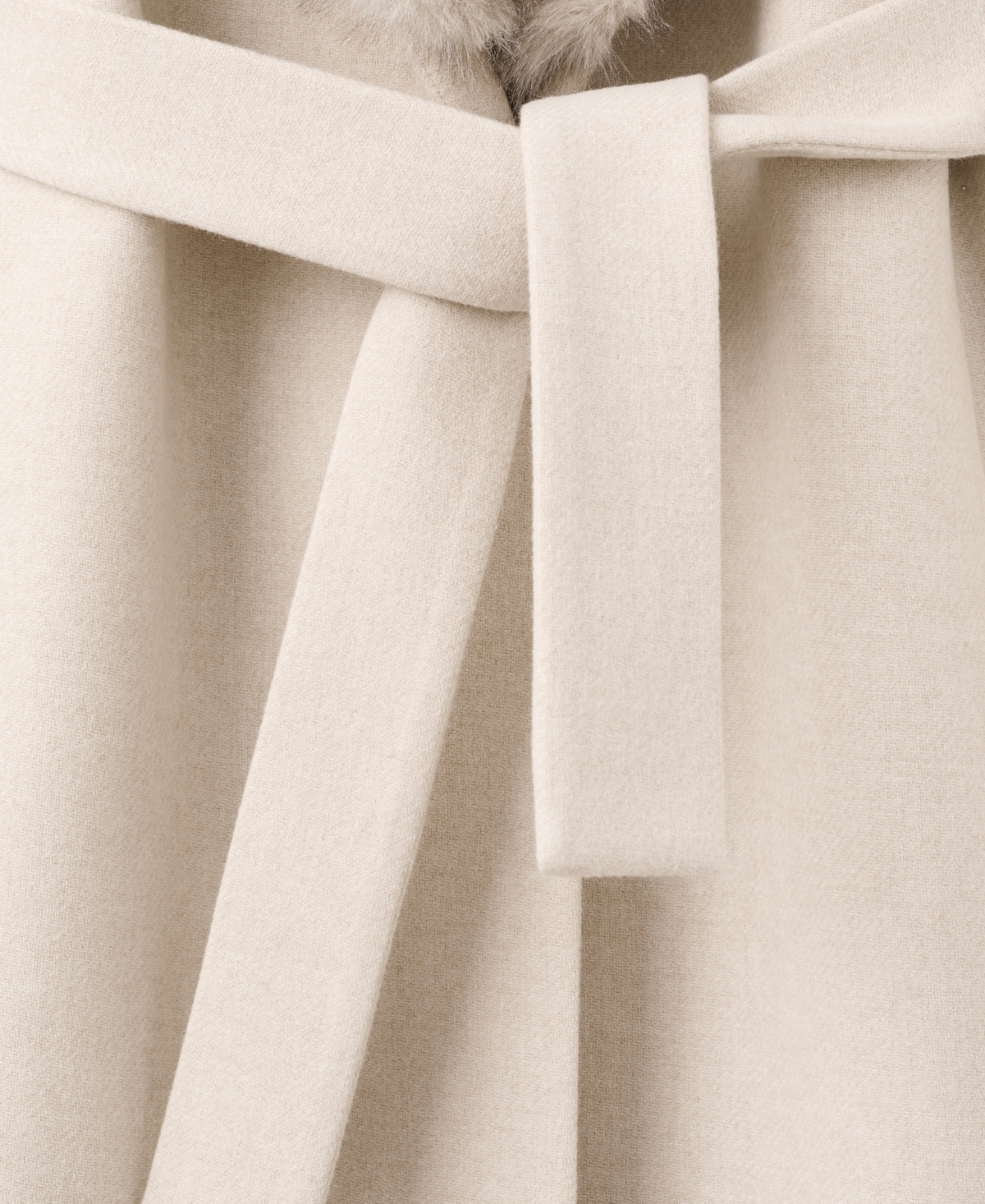 Mango Women's Fur Collar Manteco Wool Coat