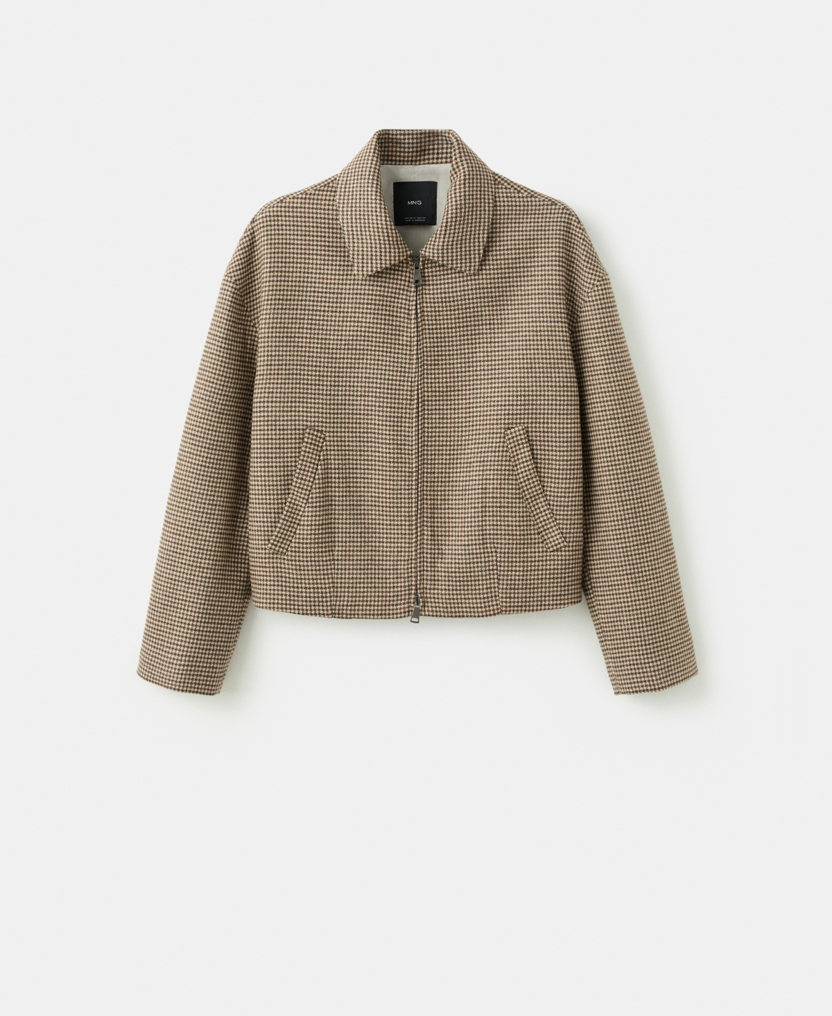 Mango Women's Lapels Houndstooth Jacket