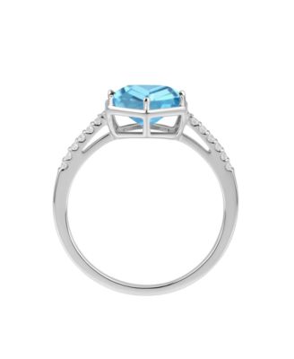 Amethyst (2 ct. t.w.) and Lab-Grown White Sapphire (0.01 ct. t.w.) Ring in 14k Gold Over Sterling Silver (Also Available in Multi-Stones)