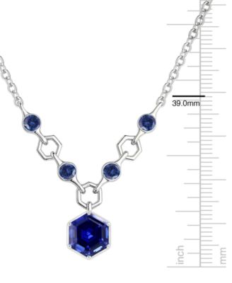 Amethyst (2.5 ct. t.w.) Hexagon Pendant Necklace in Sterling Silver (Also Available in Multi-Stones)