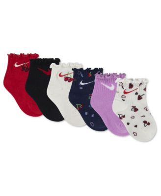 Baby Girls' Cherry Lettuce Socks, 6-Pack