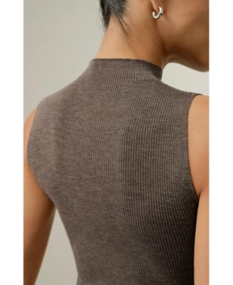 Women's Seamless Knit Washable-Wool Vest