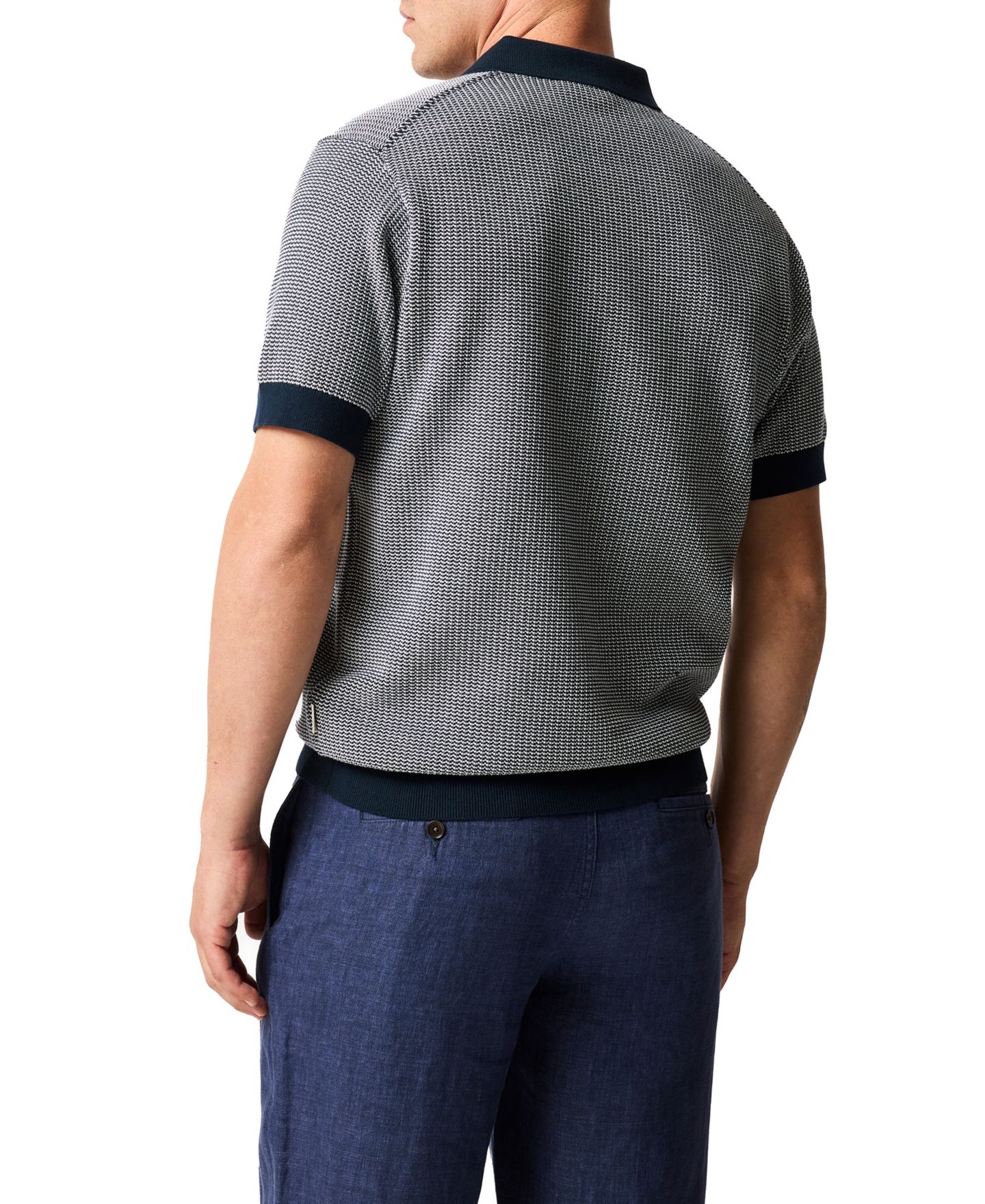 Мужское поло Rodd & Gunn Nicholls Knit Polo Shirt, цвет: Тёмно-синий — фото 5