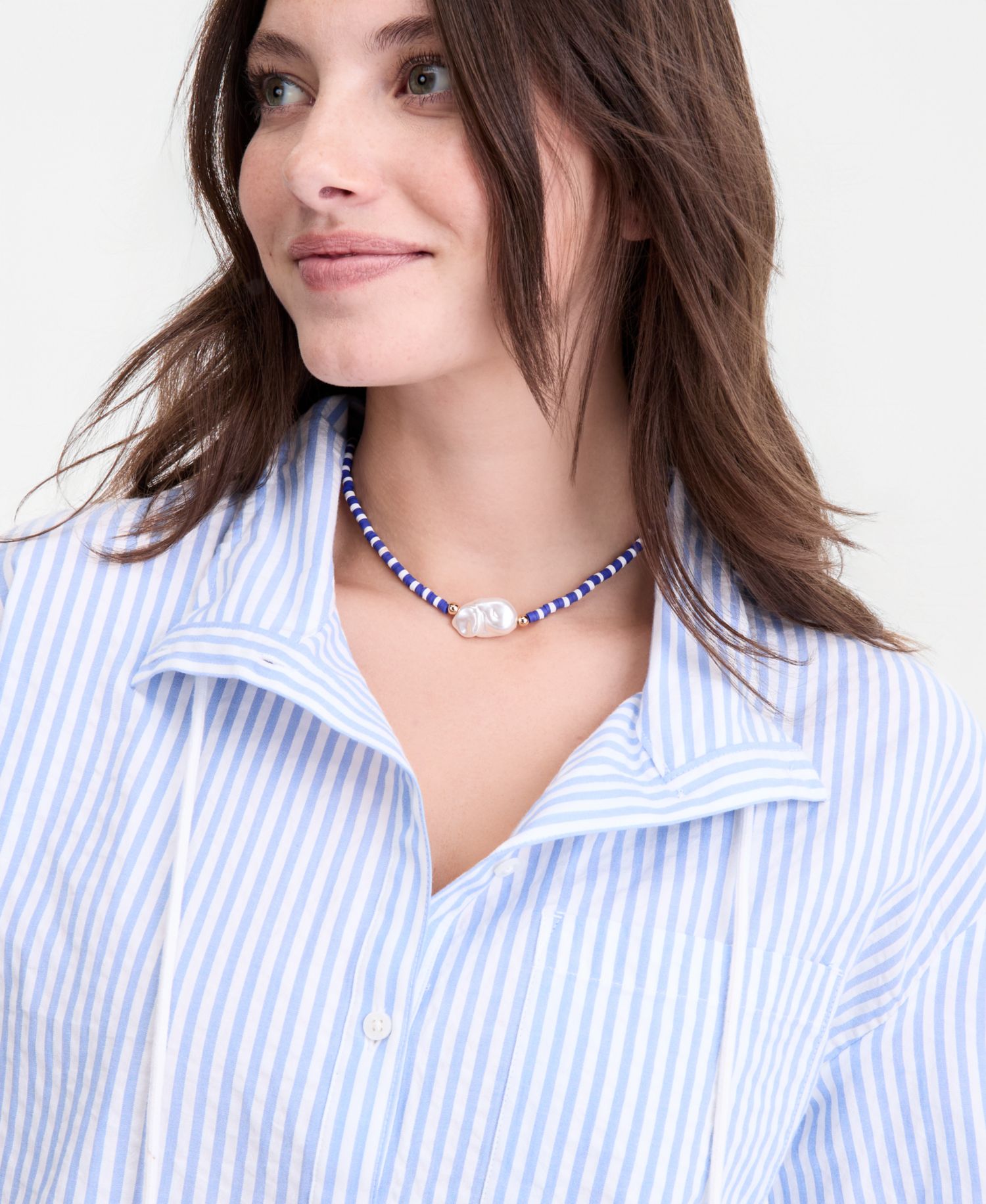 Women's Cropped Drawstring Button-Front Shirt