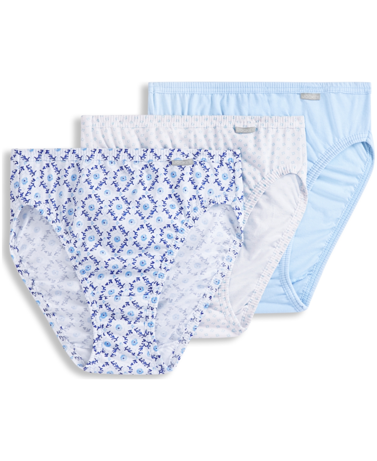 Jockey Elance French Cut 3 Pack Underwear 1485 1487, Extended Sizes