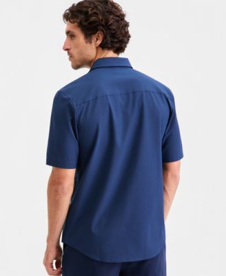 Men's Breathable Short-Sleeve Button-Down Shirt