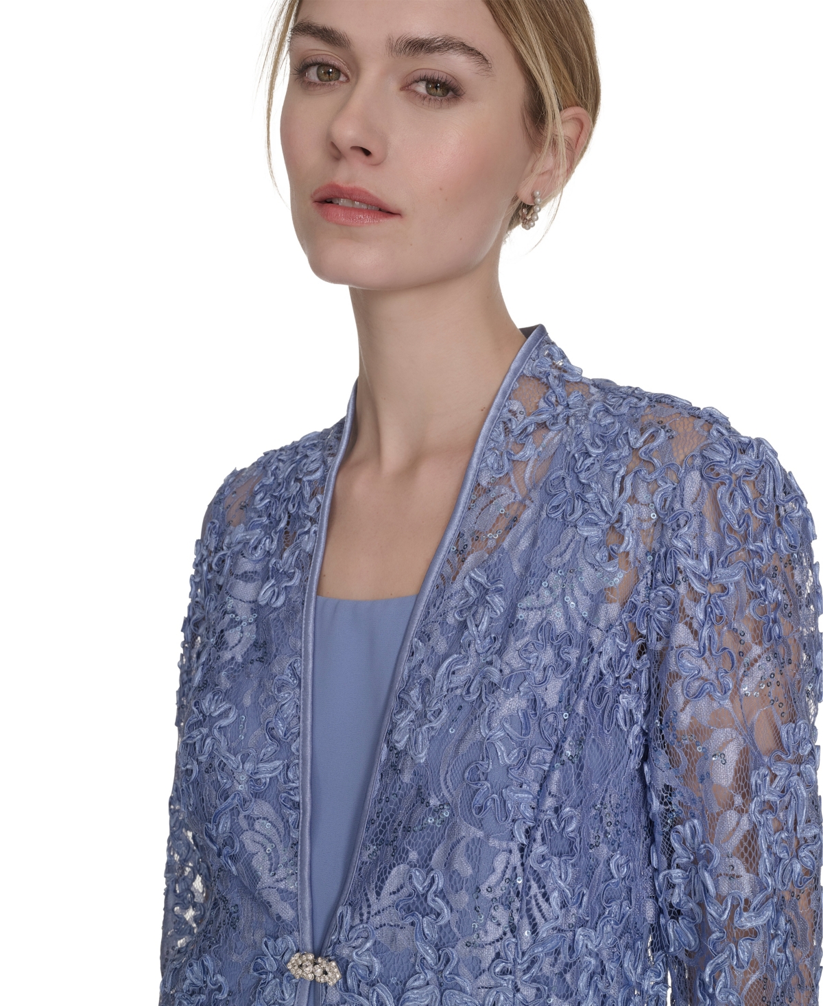 Jessica Howard Petite Soutache Jacket and Fit & Flare Dress, 2-Piece Set