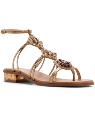 Women's Sandjewel Square Toe Gladiator Flat Sandals